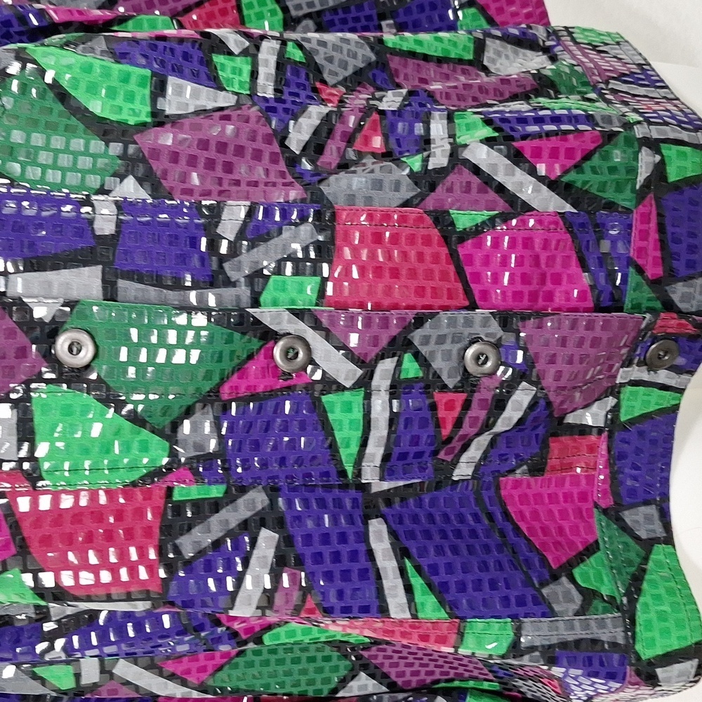 Ruby Rd. Multicolor Retro Artsy Button Front Colo… - image 3